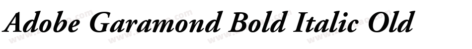 Adobe Garamond Bold Italic Oldstyle Figures字体转换